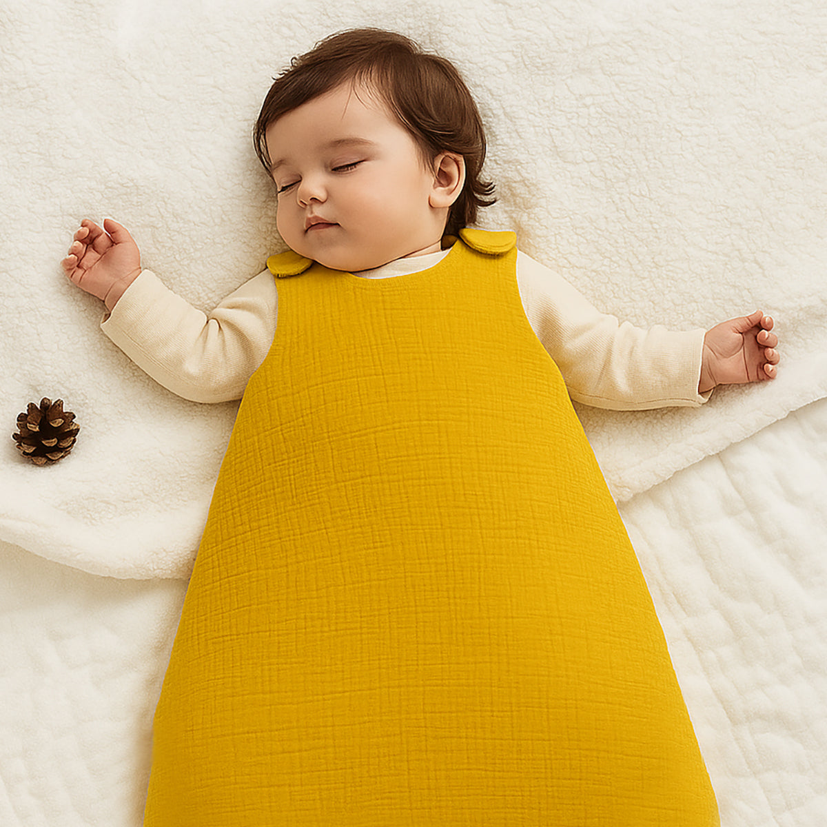 Organic Cotton Winter Sleeping Bag - Honey
