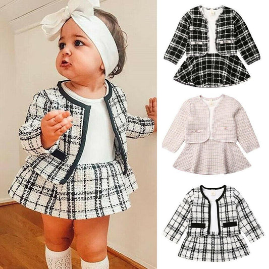 Elegant Baby Girl Two-Piece Dress Set – Adorable & Stylish for Every