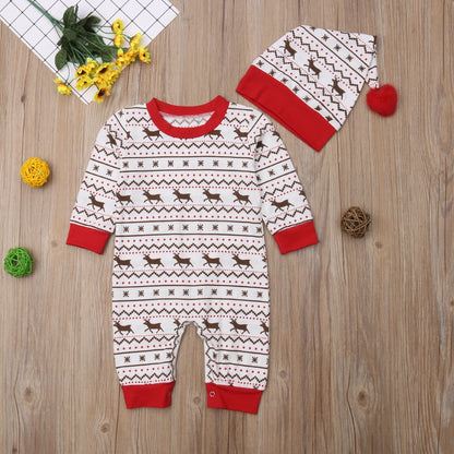 Baby Christmas Romper Clothes Sets Newborn Babies