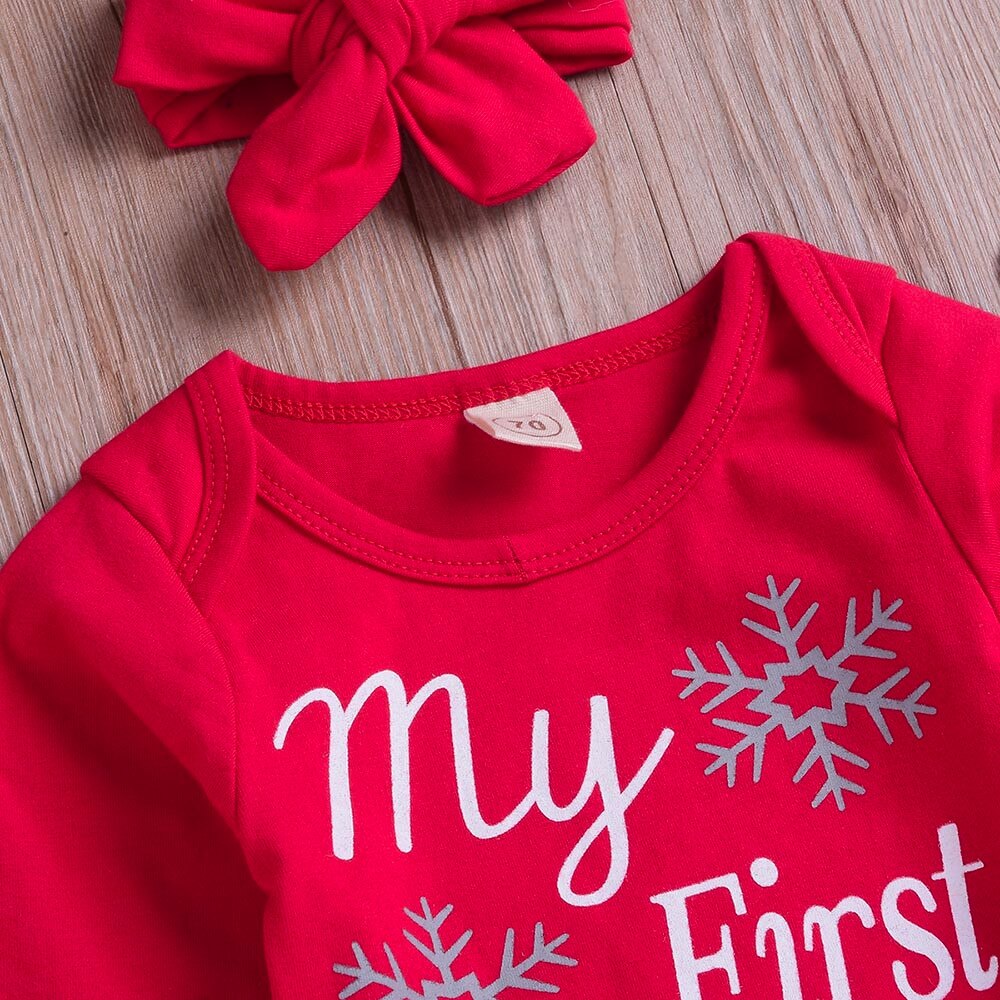 Brand 4PCS Christmas Cute Newborn Baby Boy Letter