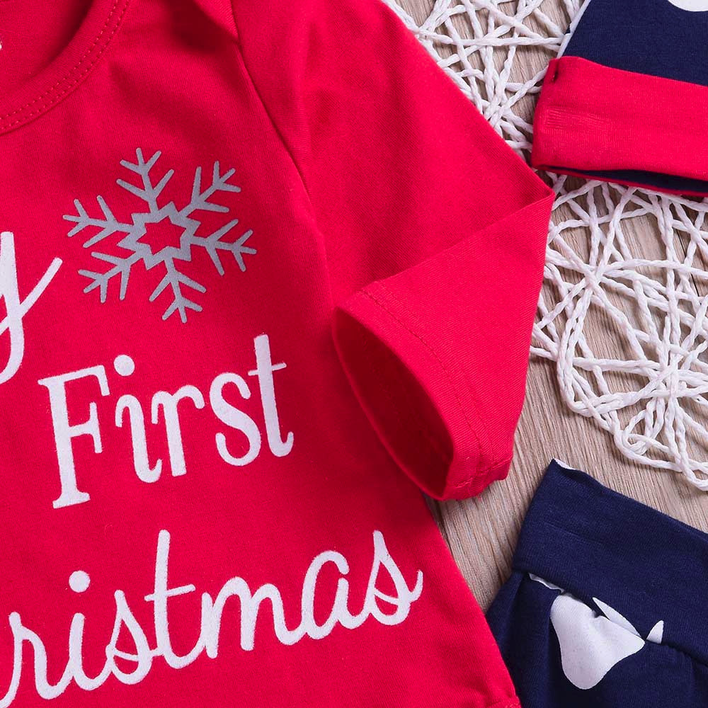 Brand 4PCS Christmas Cute Newborn Baby Boy Letter