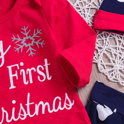 Brand 4PCS Christmas Cute Newborn Baby Boy Letter