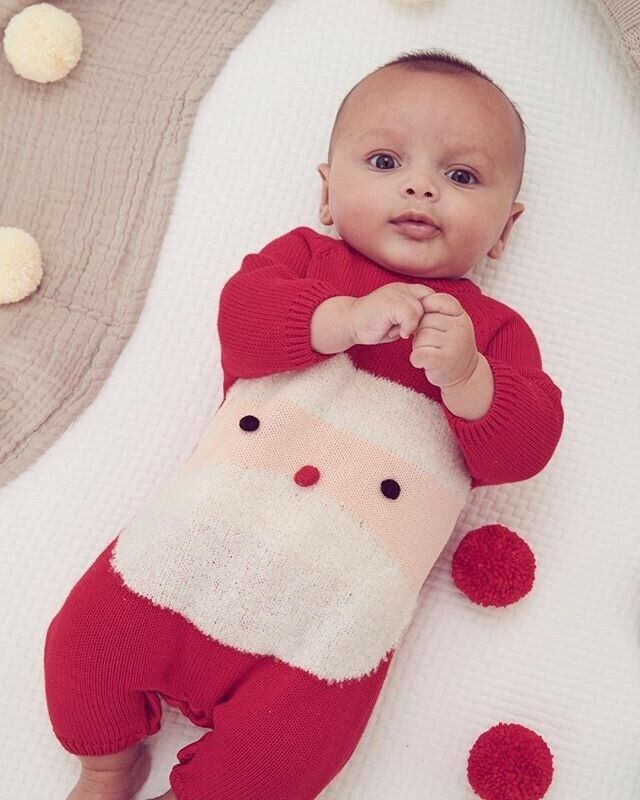 Christmas Kid Winter Warm Red Rompers Newborn Baby