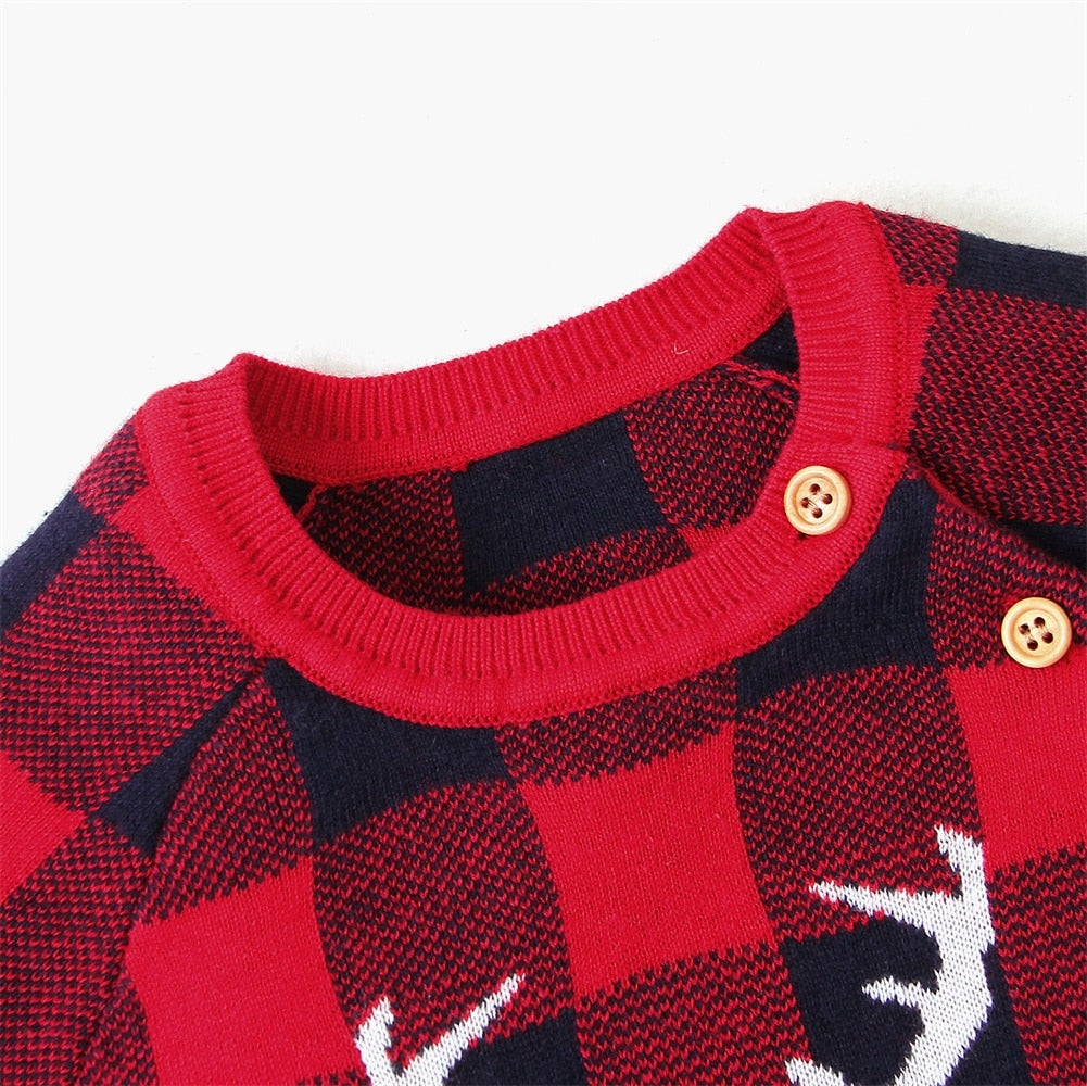 Christmas Newborn Baby Girl Boy Knit Romper