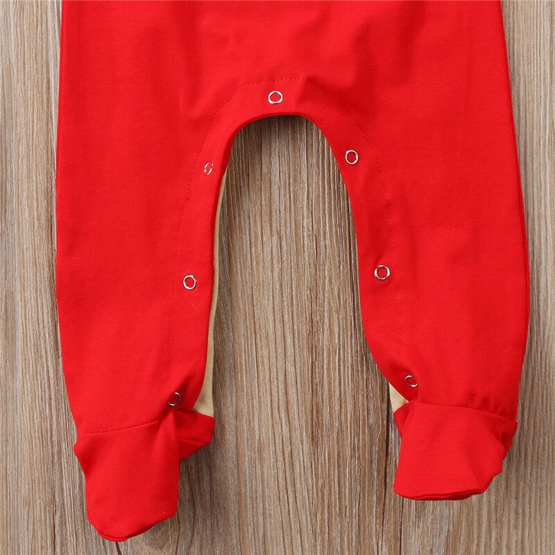 Cute Newborn Baby Boys Girl Christmas Rompers Long