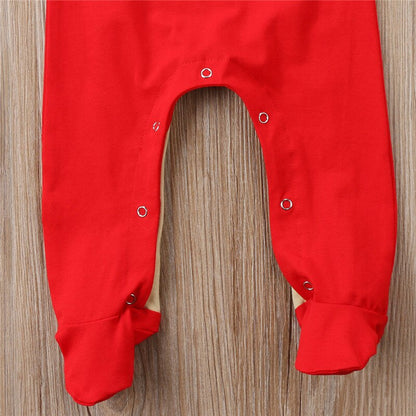 Cute Newborn Baby Boys Girl Christmas Rompers Long