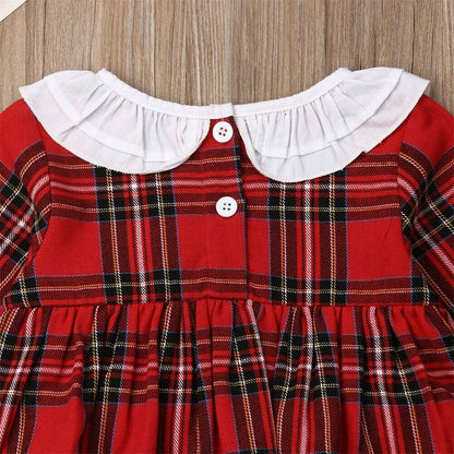 Emmababy Newborn Kids Baby Girl Christmas Plaid