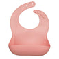 Fashionable silicon Breastplate Baby Bib Waterproof Solid Infant