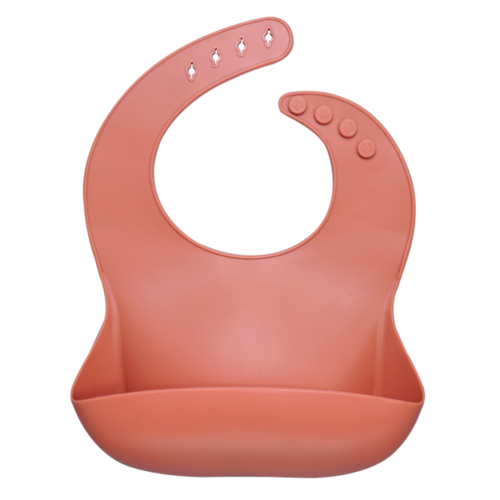 Fashionable silicon Breastplate Baby Bib Waterproof Solid Infant