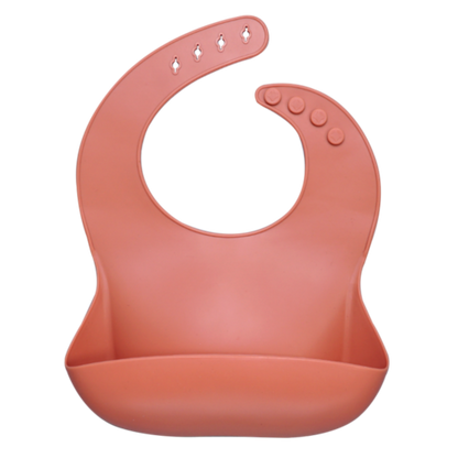 Fashionable silicon Breastplate Baby Bib Waterproof Solid Infant