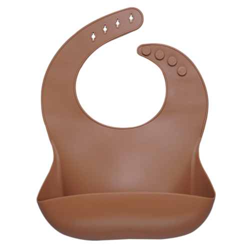 Fashionable silicon Breastplate Baby Bib Waterproof Solid Infant
