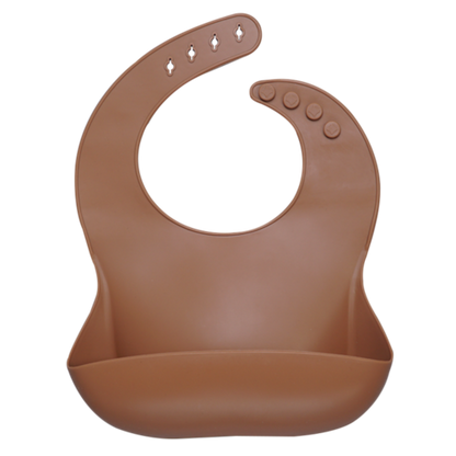 Fashionable silicon Breastplate Baby Bib Waterproof Solid Infant