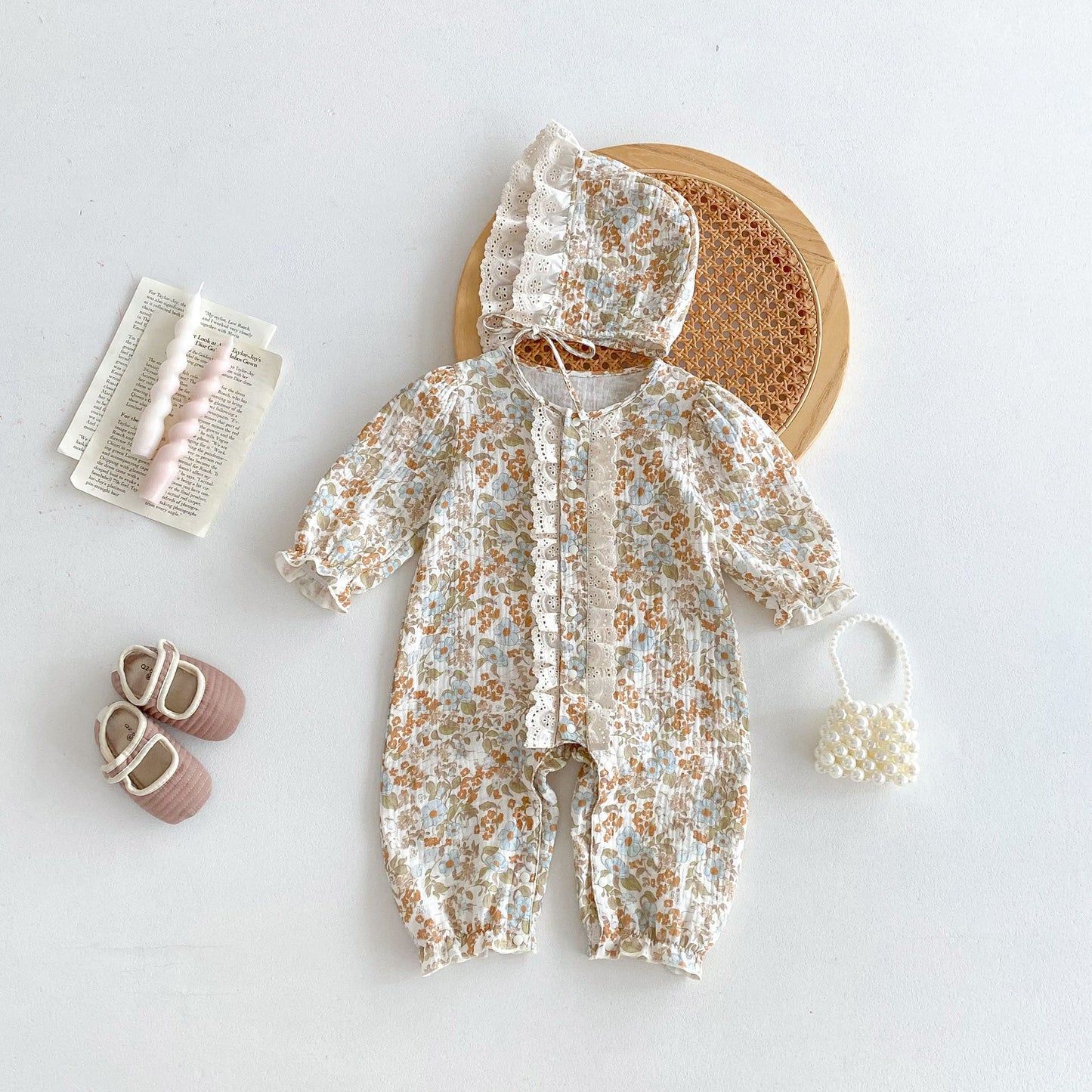 SoftNest™ – Cotton Baby Jumpsuit for Spring & Autumn