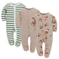 MiniSnug™ – Long Sleeve Baby Romper with Animal Print