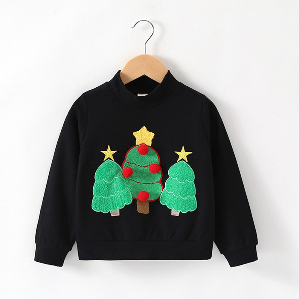 Toddler Kids Baby Girls Boys Christmas Tree Print