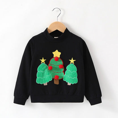 Toddler Kids Baby Girls Boys Christmas Tree Print