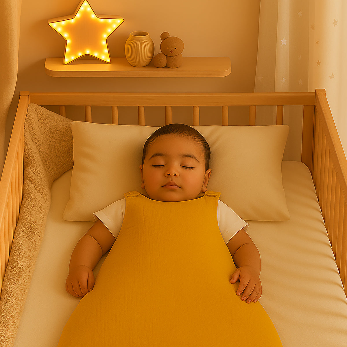 Organic Cotton Winter Sleeping Bag - Honey