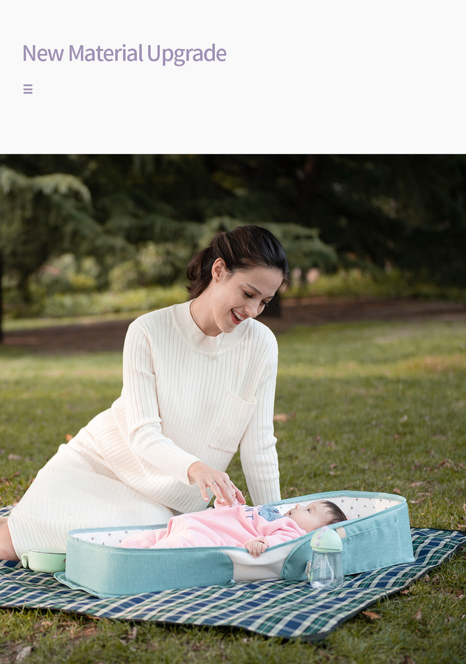 Baby Portable Bed Bag Foldable Newborn Travel Crib Carry-on Nest Bed