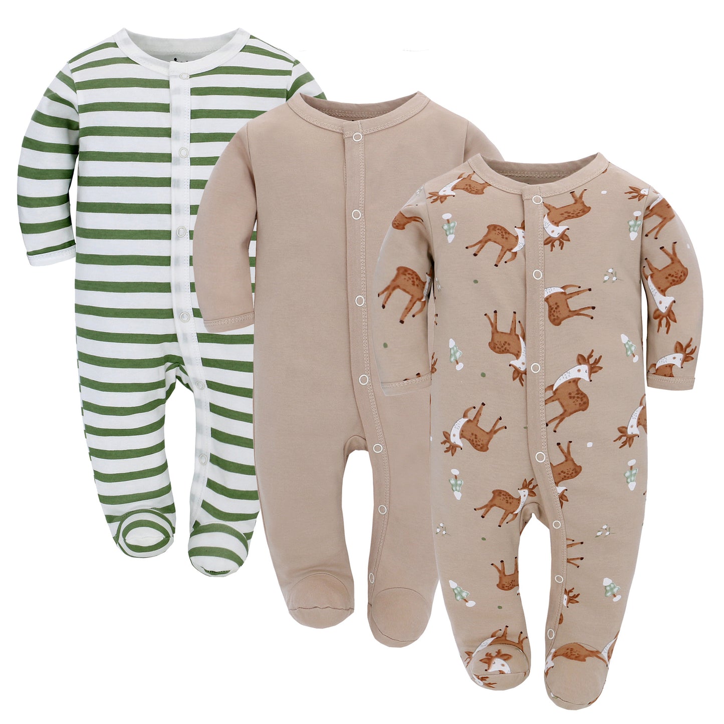MiniSnug™ – Long Sleeve Baby Romper with Animal Print
