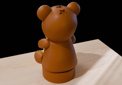 Personalized Teddy Bear Night Light – Custom Baby Room Decor Gift | 4"