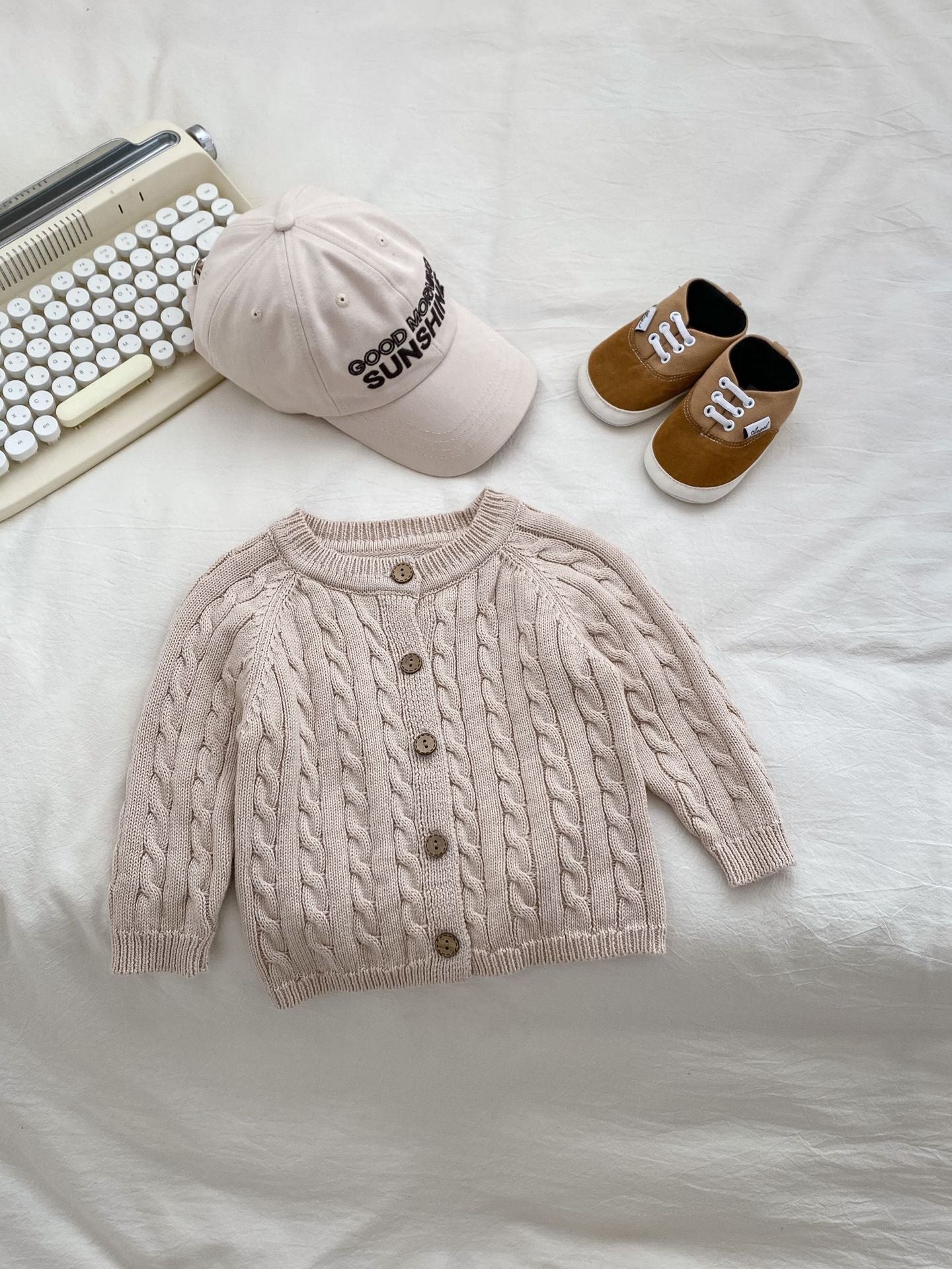 Autumn Arrival Baby Kids Unisex Comfortable Solid Color Jacquard