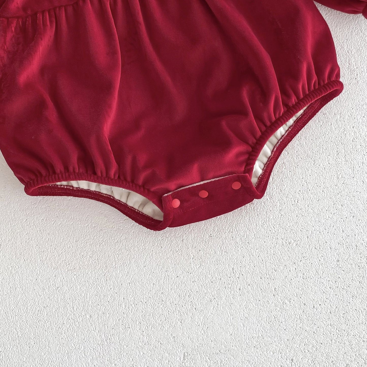 Christmas Baby Girl Laces Round Collars Long Sleeve One Piece In