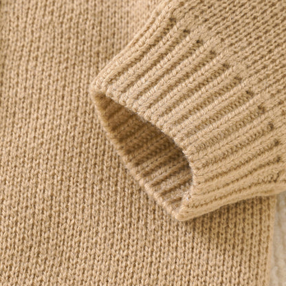 Baby Christmas Style Print Pattern Single Breasted Design Knit Cardiga