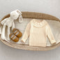 Autumn Arrival Baby Kids Girls Comfortable Simple Solid Color Knitted
