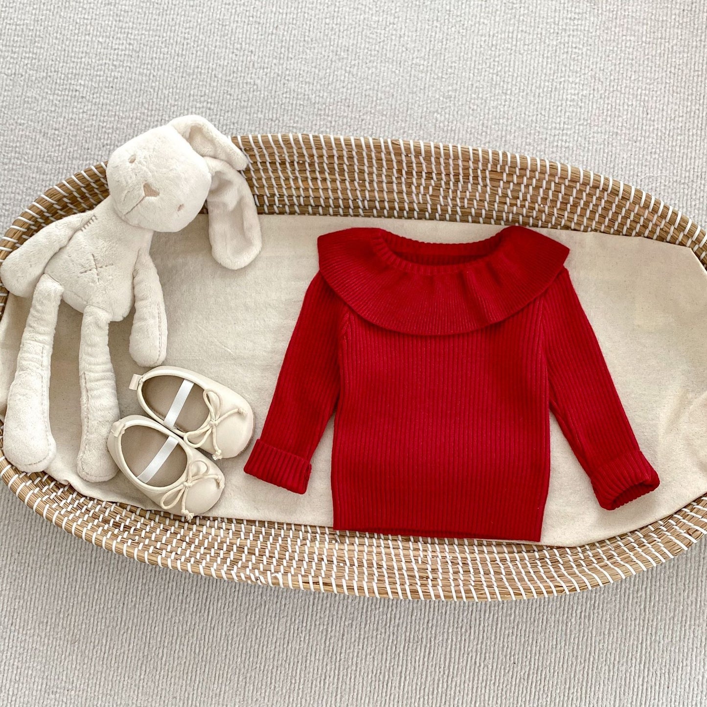 Autumn Arrival Baby Kids Girls Comfortable Simple Solid Color Knitted