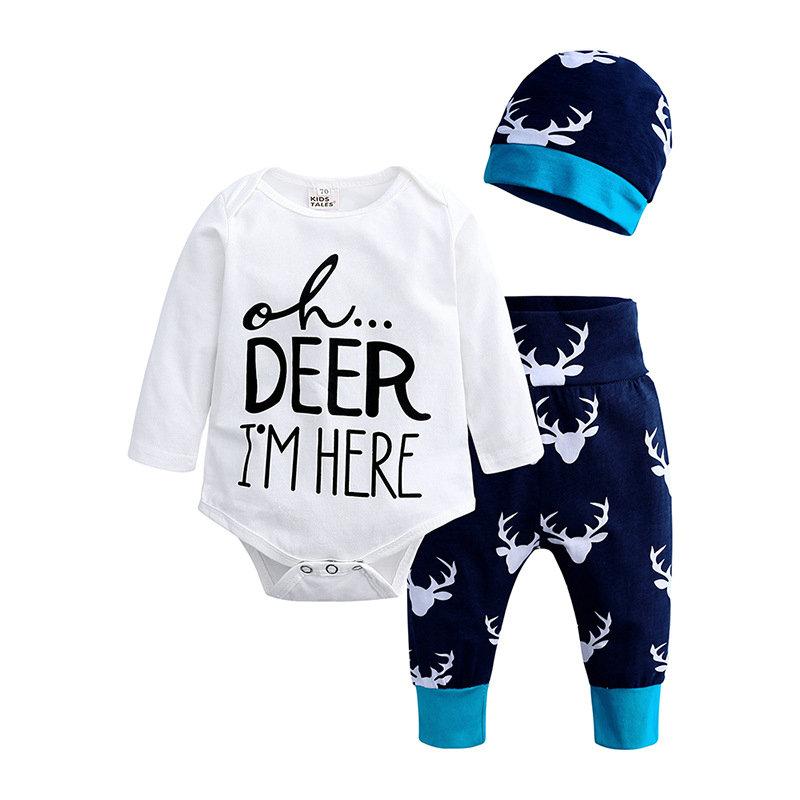 Christmas Boys Girls Clothing Newborn Rompers Kids Baby Girls Boys